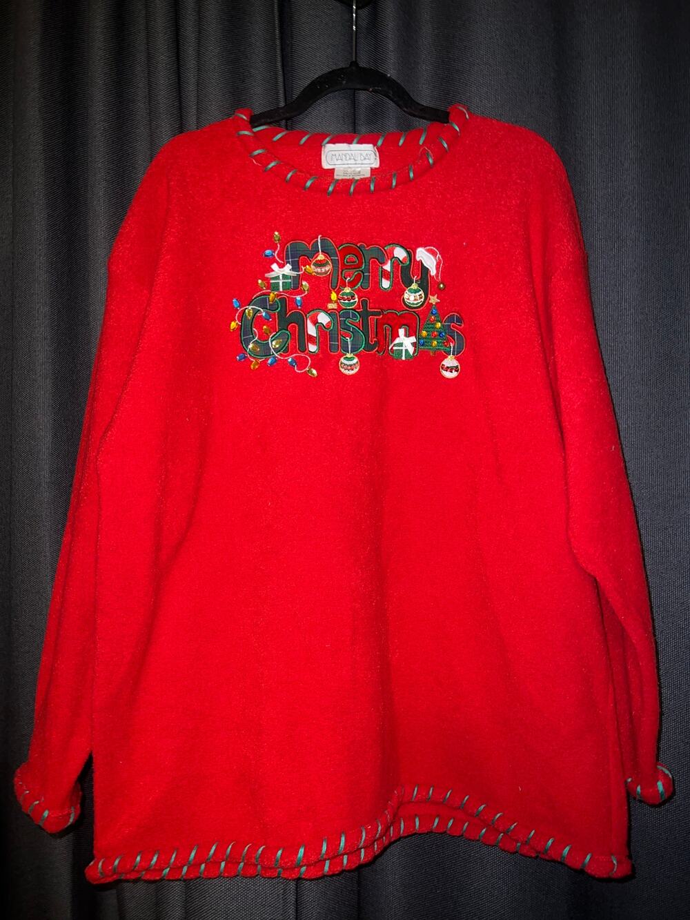 Ugly Christmas Sweater Xmas Size Large Fleece